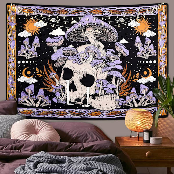 (150x130cm) Violetti kallo sienitaulu seinävaate