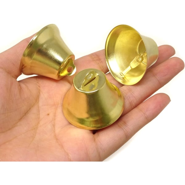 20PCS 38mm/1.5inch Shiny Gold Liberty Bells Decoration Bells