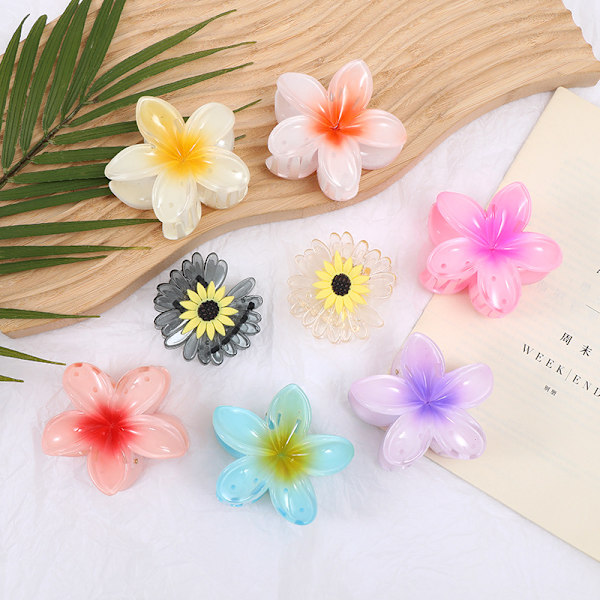 Hawaiian Flower Frangipani hårklemmer store søte blomster hårklemmer
