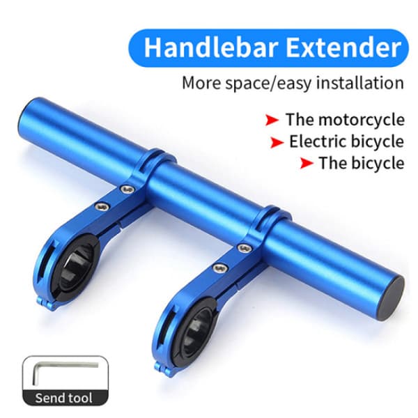 Blå cykelstyre i aluminiumlegering och kolfiber