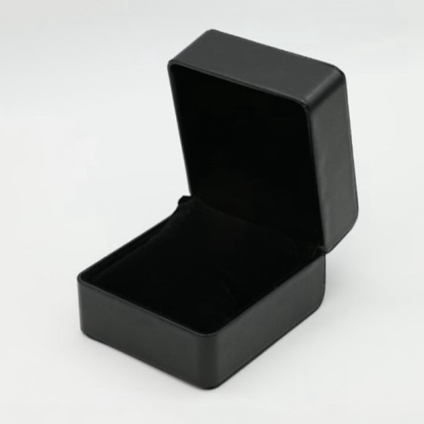 Klocklåda, högkvalitativt PU-armband, presentask, smyckeskrin, mycket lämplig för jul, nyår, födelsedagspresenter (svart)