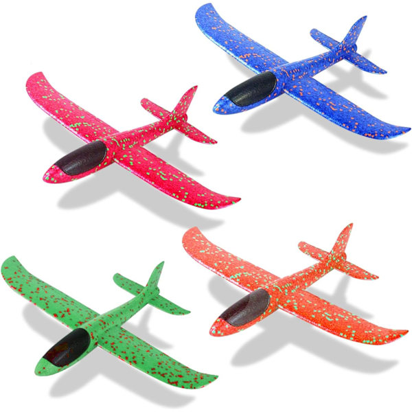4-pack handkastade flygplan glidflygplan leksaker för barn, skumflygplan för barn