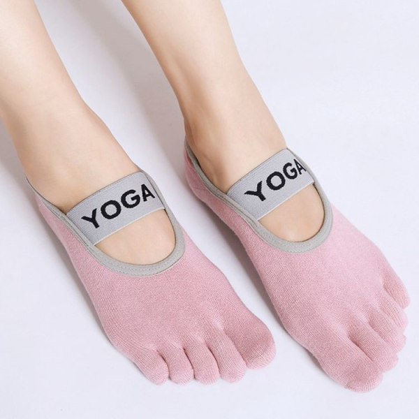 6 paria joogasukkia naisille Yoga Full Toe -sukat, joissa on kädensijat Non S