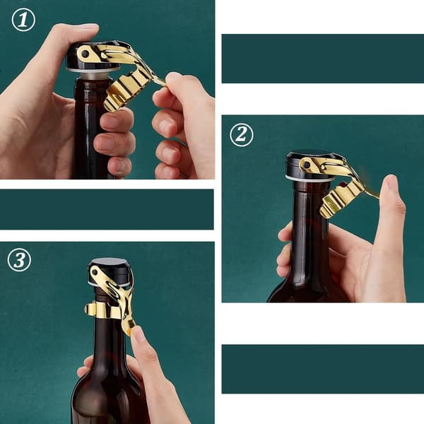 4-pack champagneproppar, 4 färger mousserande vinflaska propp