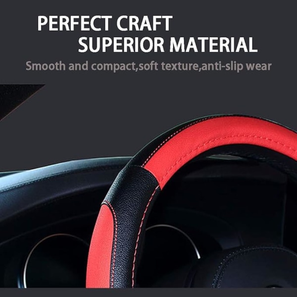 Leather Car Steering Wheel Cover, Universal Car Steering Wheel Cov