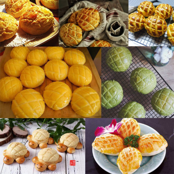 1 stk. Plastkake Brødform Ananas Kuppel Bun Mugg Bakeri Suppl