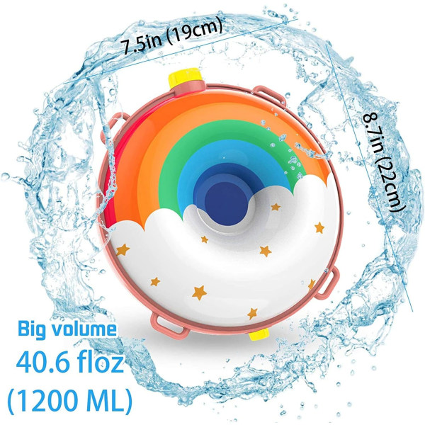 Bærbar regnbuevandpistol rygsæk til børn vand skydespil Blaste