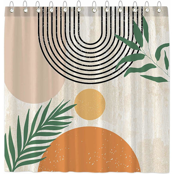 Mid Century Abstract Bruseforhæng Boho Arch Sol Beige Moderne Mi
