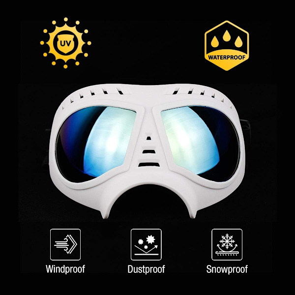 Hunde Goggles Øjenbeskyttelse Justerbare Remme Nemme at Tage På Anti-