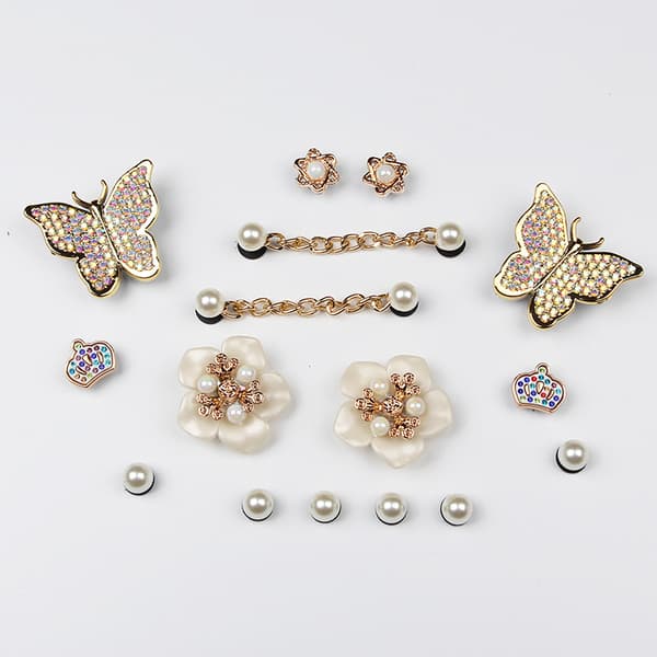 16 Crocs-tilbehørssko-spenner DIY-perlekjede Butterfly Decora