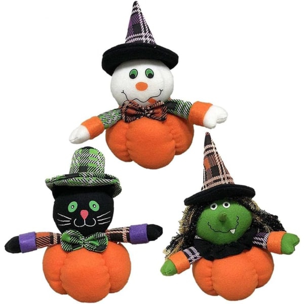 Dekoration Halloween og Halloween græskar GNOME plysdukke kluddukke dæmon heks legetøj 1 stk (spøgelse)