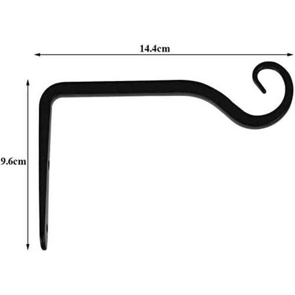 4 stk store hagekonsoller for hengende kurver, solcellelamper, lam