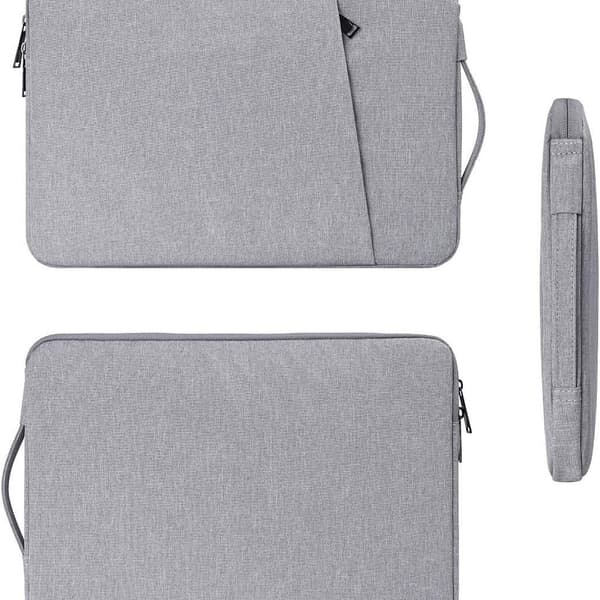 Laptop taske 14,1 tommer/15,4 tommer canvas lysegrå