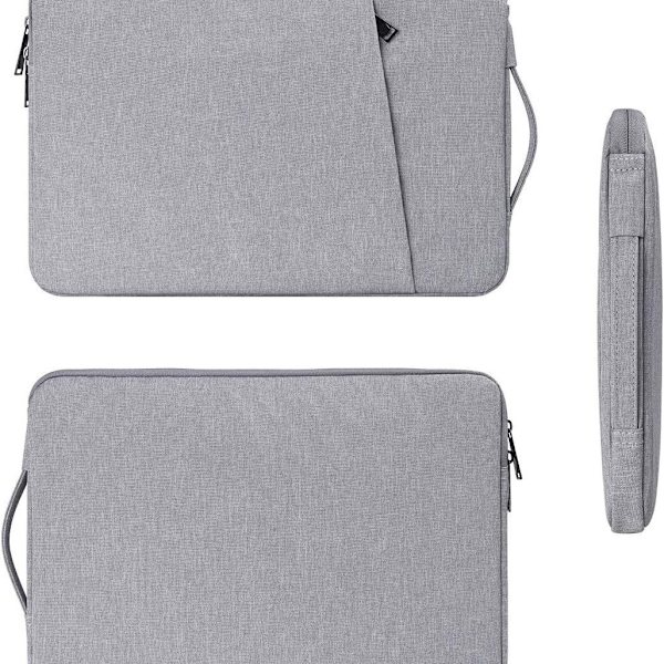 Laptopveske 14,1 tommer/15,4 tommer lerret lys grå