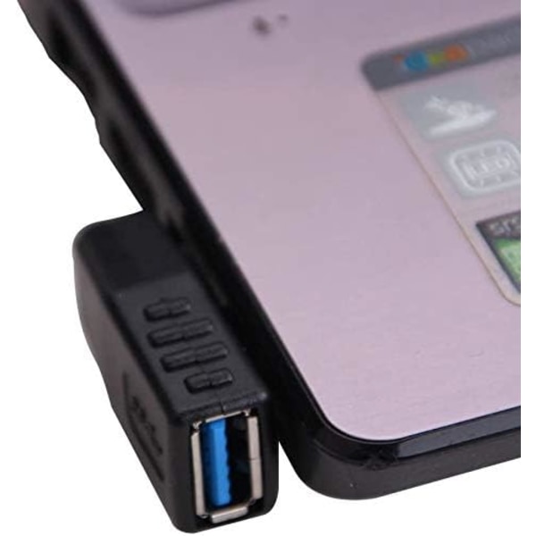 USB 3.0-adapter 90 graders hane till hona-kontakt vänster och höger