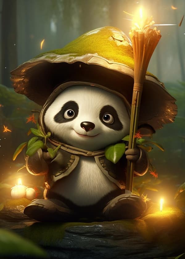 30*40CM Täysi 5D Timanttimaalaussarja, Söpö Panda-soihtu Kristalli Strassi