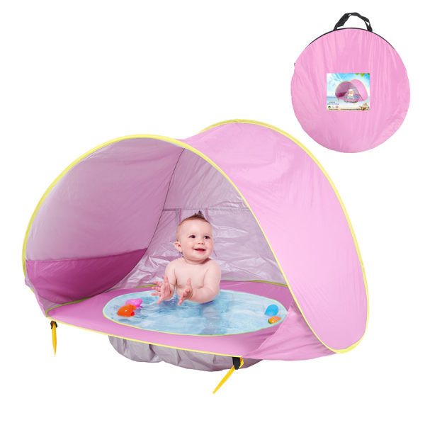 Baby Strandtält Pop Up Bärbar Skugga Pool UV-skydd Solskydd