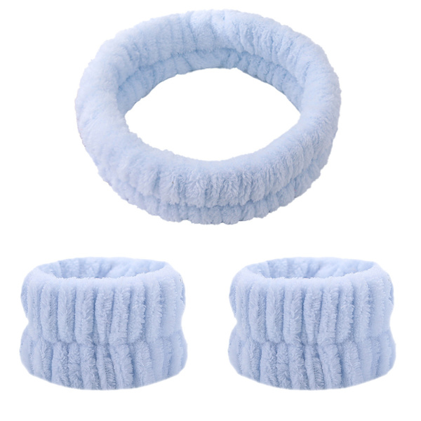 1 st spa-hårband för handled och ansiktsrengöring, ansiktsmakeup, mikrofiber