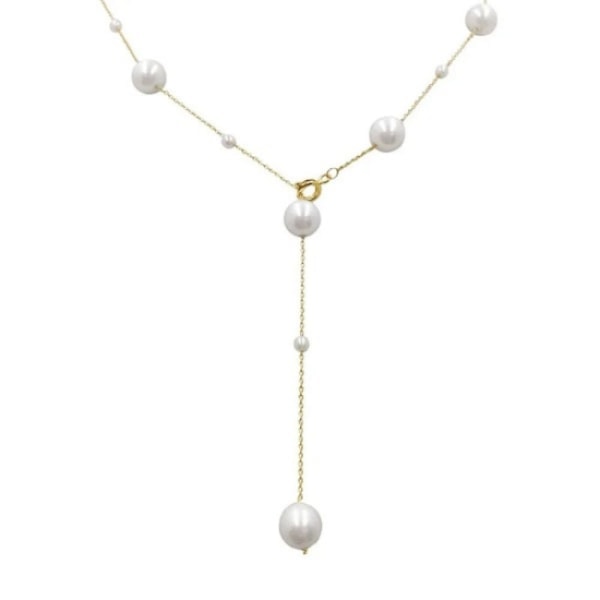 Pärlor bak halsband tofs Pärlhalsband sele