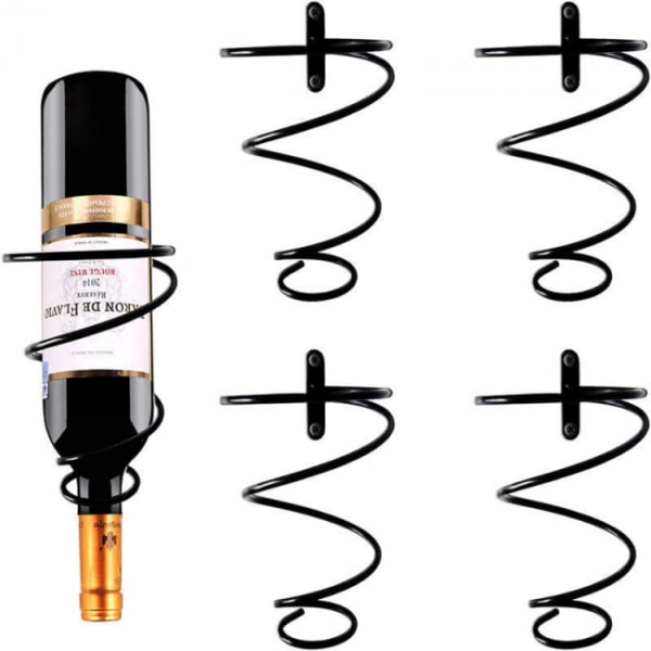 4. vægmonteret flaskeholder Multi-use metal vinholder