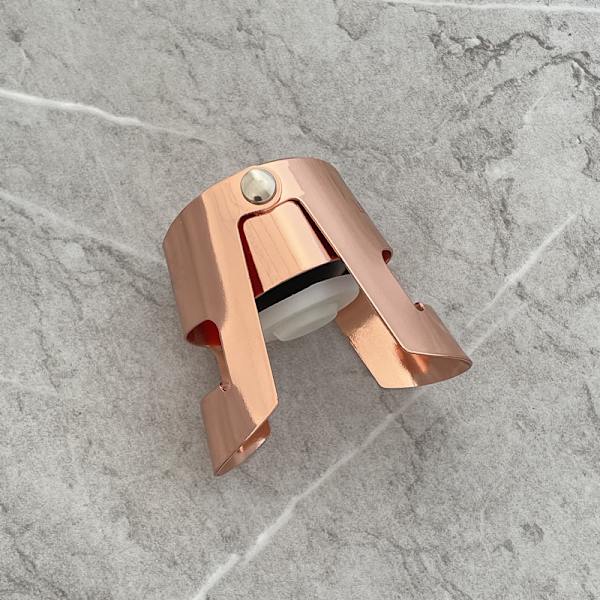 (Rosegold-2pack) Samppanjapullojen sulkija, ruostumattomasta teräksestä valmistettu pullonsulkija