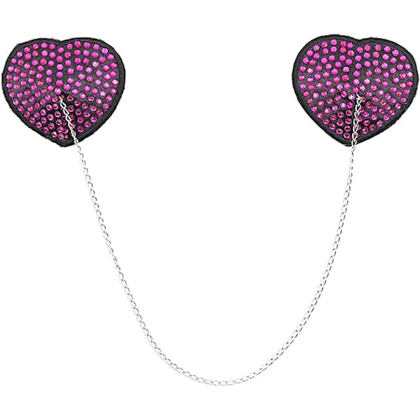 Rave Sexy Cover Pasties Bra Genanvendelig Silikone m/Punk Læder Chai