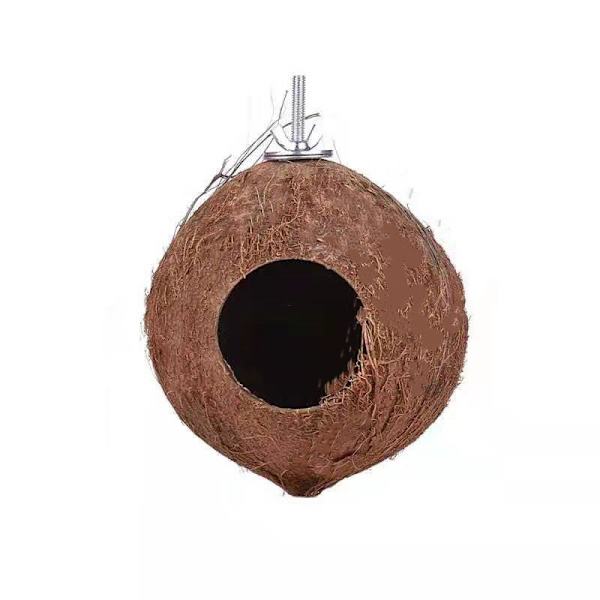 Fugl Hamsterhus Kokosnøtthus, Kokosnøttskall Kan Festes Bambus,
