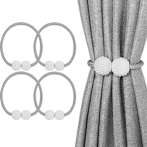 4 Pakk Magnetiske Gardin Holdere for Gardiner, Gardiner og Magne