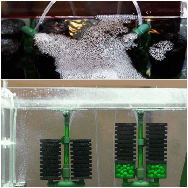 Akvariefilter Inneholder 2 Svamper, 1 Filterholder i Svampen