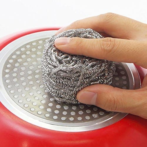 Rostfri skrapsvamp, skrubbsvamp - 12-pack