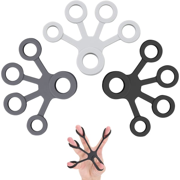 Set med 3 motståndsbandshandtag Handspänning Hand Expander Exerc