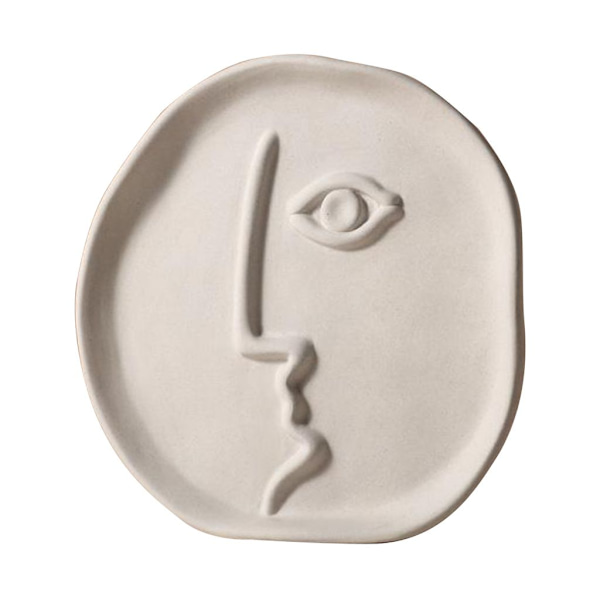 Kreativ keramisk vase tørket blomst dekorasjon kunst ansikt skrivebordsdekorasjon (1 stk abstrakt enkelt ansikt)
