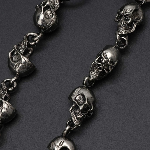 1st Gothic Jeans Skull Chain Punk Skeleton Byxor Byxa Cykel