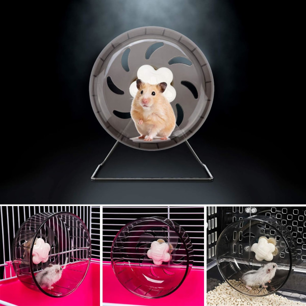Hamsterhjul, 13 cm super tyst akryl plast för små
