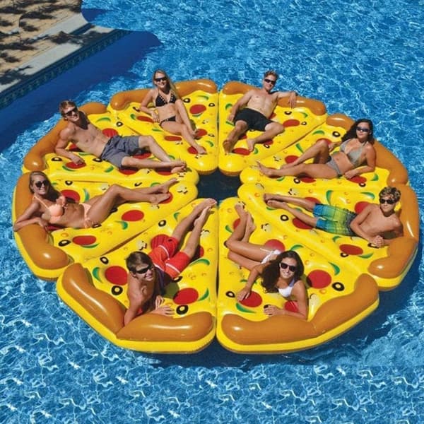 Pisa PVC Vattenpool Uppblåsbar Pool Float Fällbar Linjemodell Floa