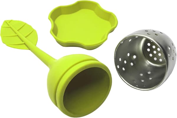 Teinfuser, løs te-si, silikone med rustfrit stål