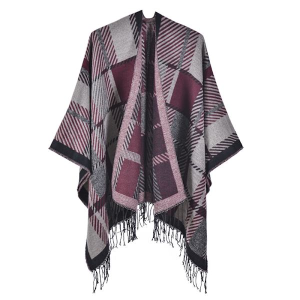 noir 1 Lady Classic Line Color treillis châle Cape mode populaire