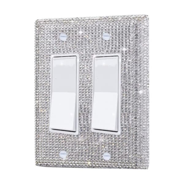 2 st US Standard Switch Panel Sticker Rhinestones Socket Frame