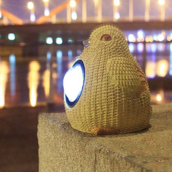 Solcelle Have Dekorative Lys Udendørs Sol Lanterne Havebelysning Bord Lanterne Dekoration Lampe til Hjem (Lille Fugl)