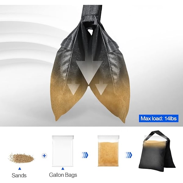 4-pack tunga sandsäckar för fotostativ, fotostudio