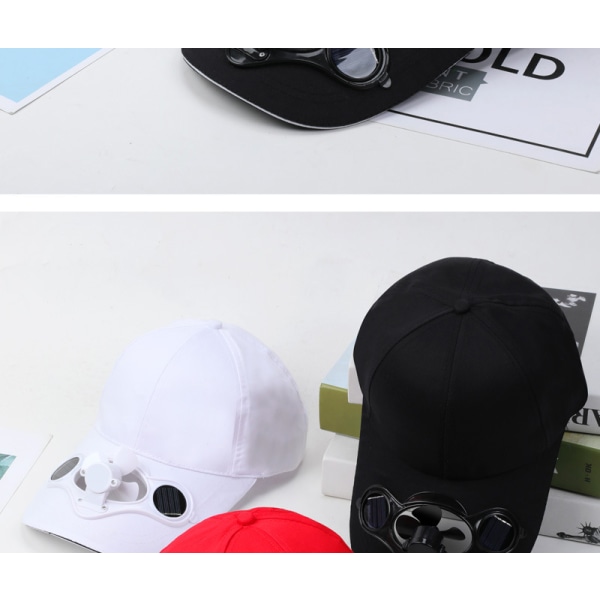 Unisex Baseballkeps med solfläkt solhatt andningsbar bomullsvisir
