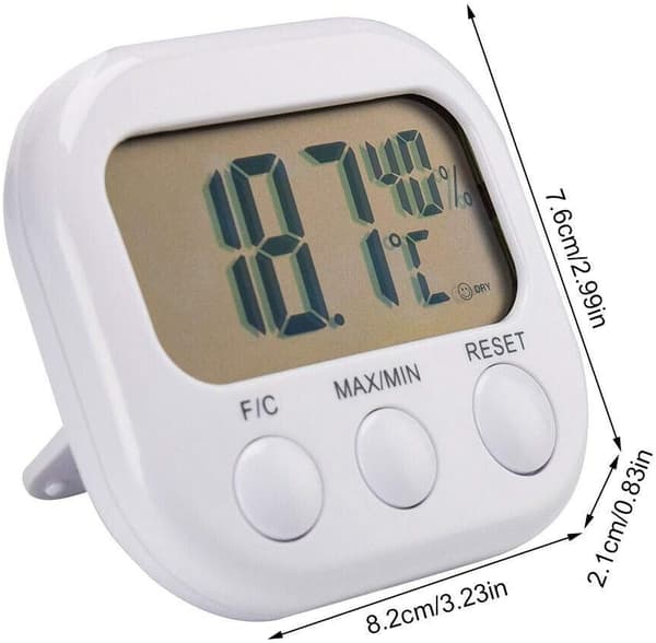 1 X Digital LCD Termometer Utendørs Innendørs Hygrometer Fuktighet Cl