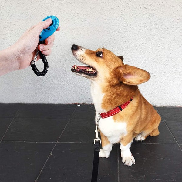 5 for Dog 5 Pack Dog Clicker med håndleddsrem - Clicker med Larg