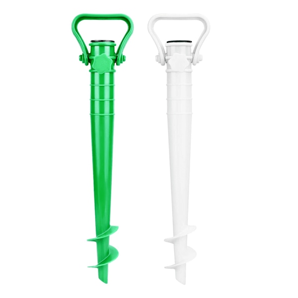 2 stk. Strandparaplyholder Sand eller Jord Paraplyfødder, Skrue-i Sandpropel Strandparaplyfødder, Haveparaplyholder