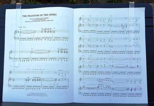 Musikkstativ sideholder - Clear Grip 2-pakning