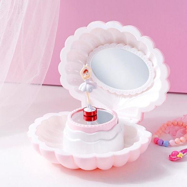 Shell Dancing Ballet Girl Music Box Med Lys Hjemmedekorasjon Ac