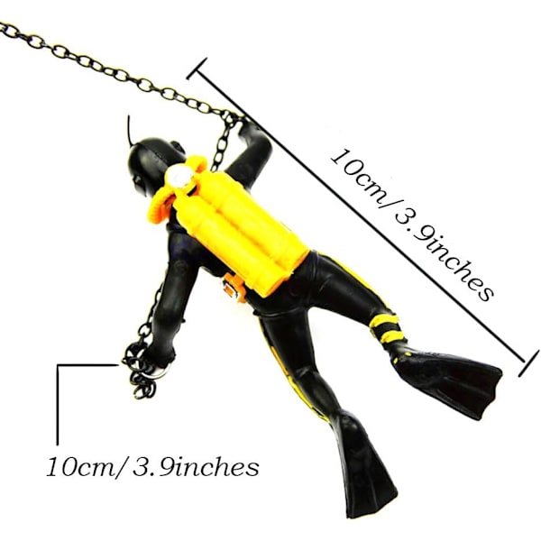 Skattejæger Ornament Akvariefisk Actionfigur Dykker Scuba