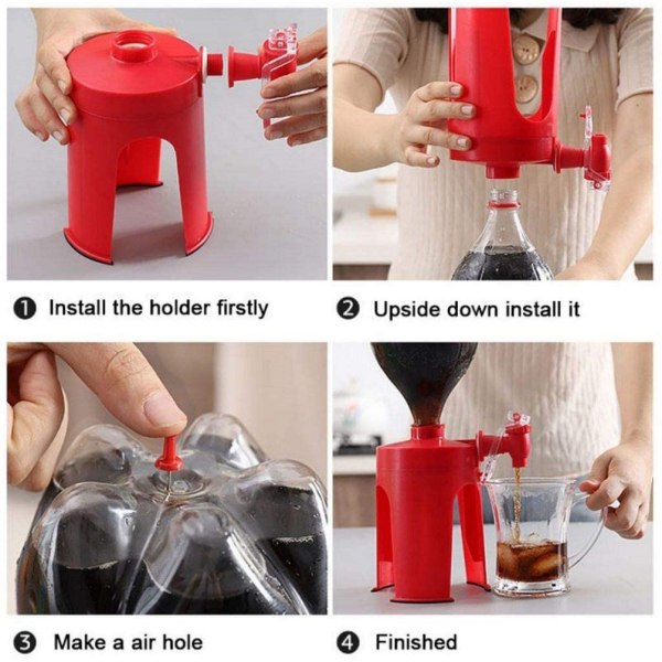 Sodavandsdispenser Håndtryk Koks Drik Fizz Saver Flaske Drik