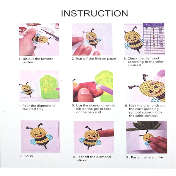 21 kappaletta 5D DIY-timanttimaalaussarjoja lapsille, Alpakka-kaktus Di