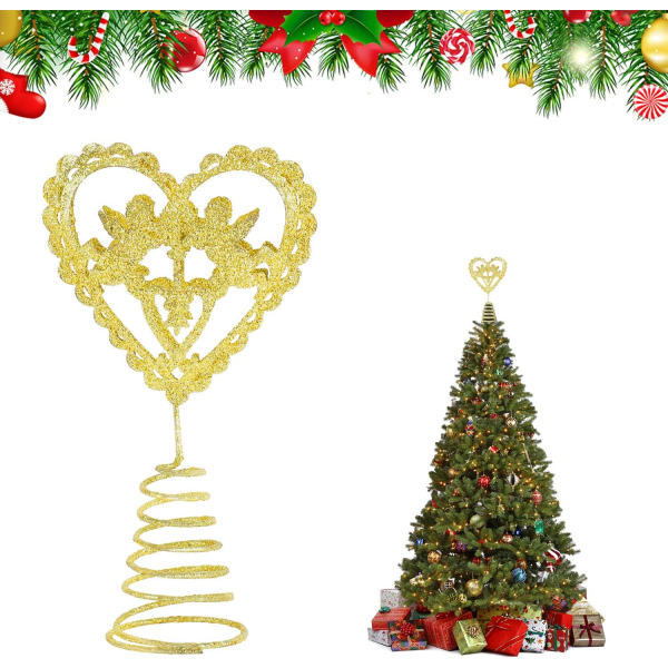 1 kpl (Rakkaus, kulta) joulukuusentähti, joulukuusenkoristeet,